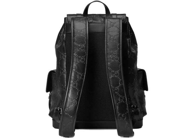 GUCCI Gucci GG Embossed Backpack Black outlook