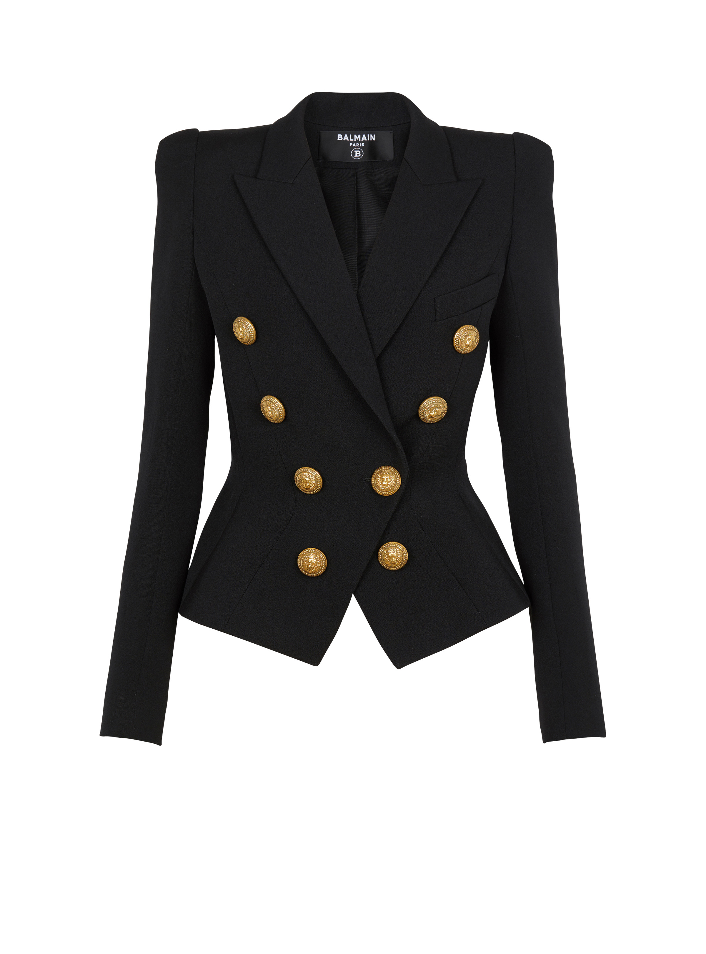 Balmain 8-button cinched-waist jacket | REVERSIBLE