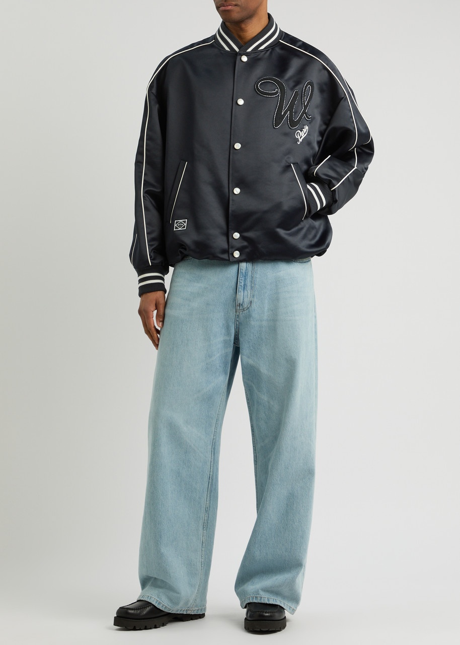 Wooyoungmi Logo-appliquéd Satin Bomber Jacket - 4