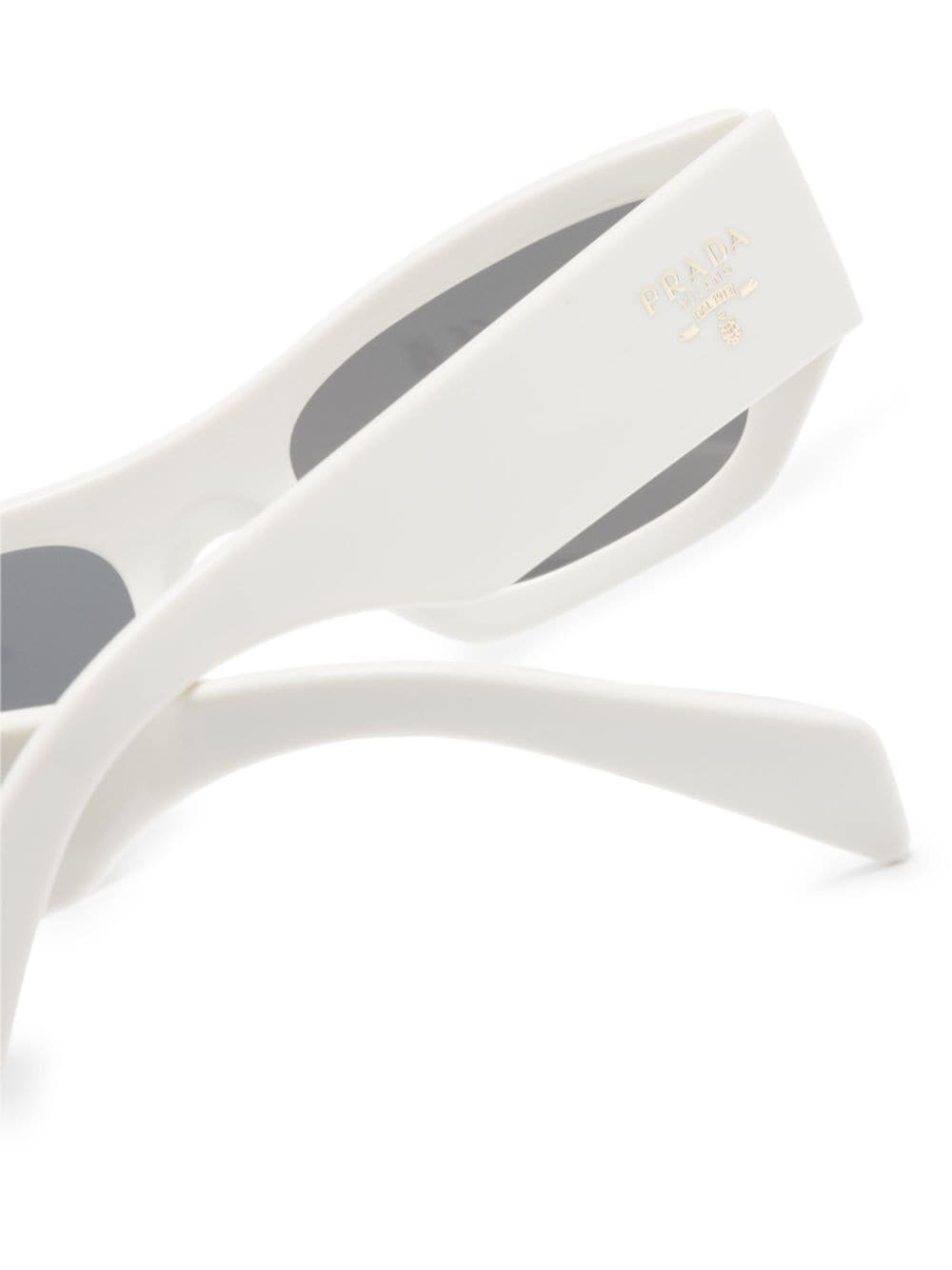 logo-lettering rectangle-frame sunglasses - 3