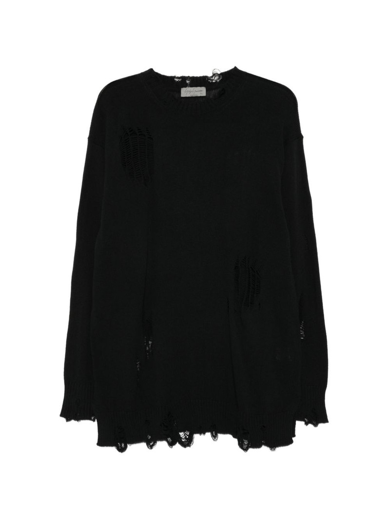 distressed-effect sweater 1