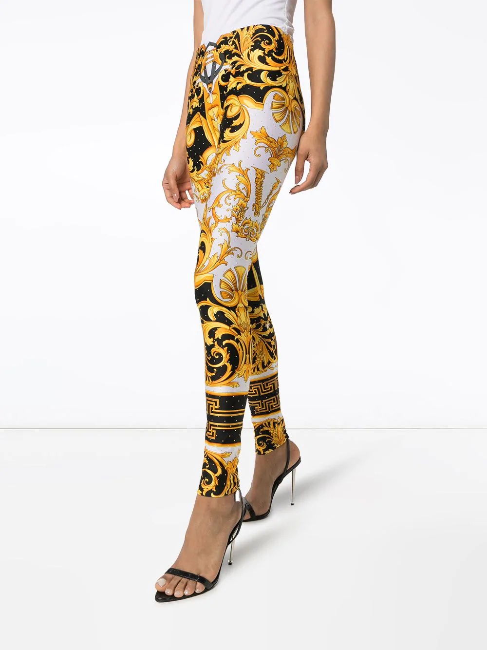 Baroque print leggings - 3