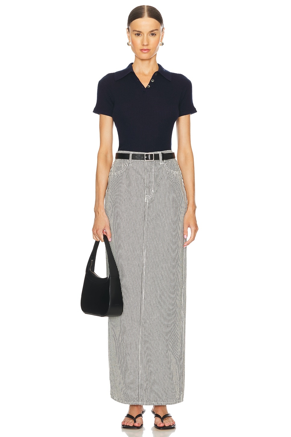 Amara Maxi Pencil Skirt With Back Slit - 5