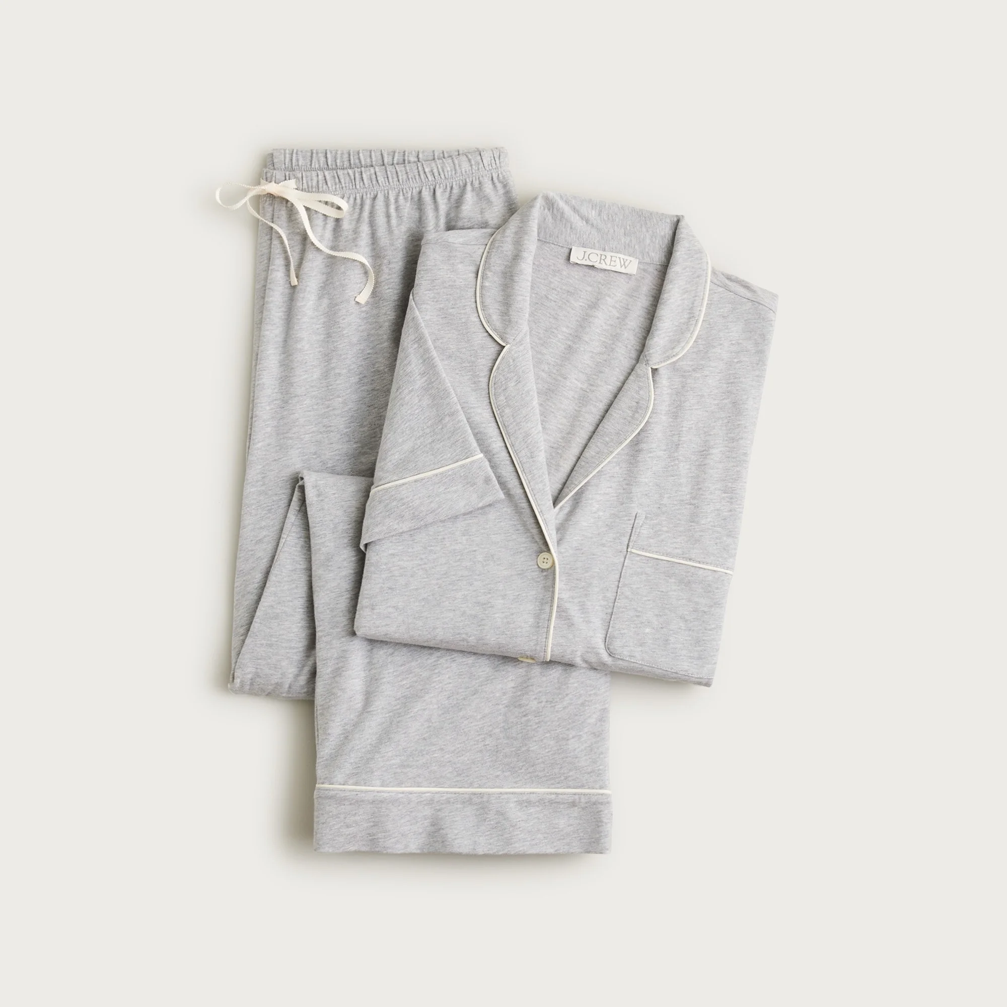 Dreamy cotton-blend short-sleeve pajama pant set - 1
