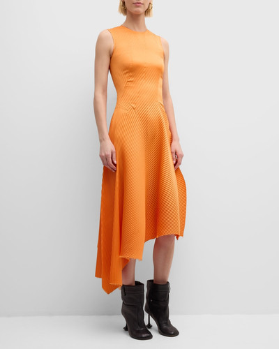 Loewe Pleated Sleeveless Asymmetric Midi Dress outlook