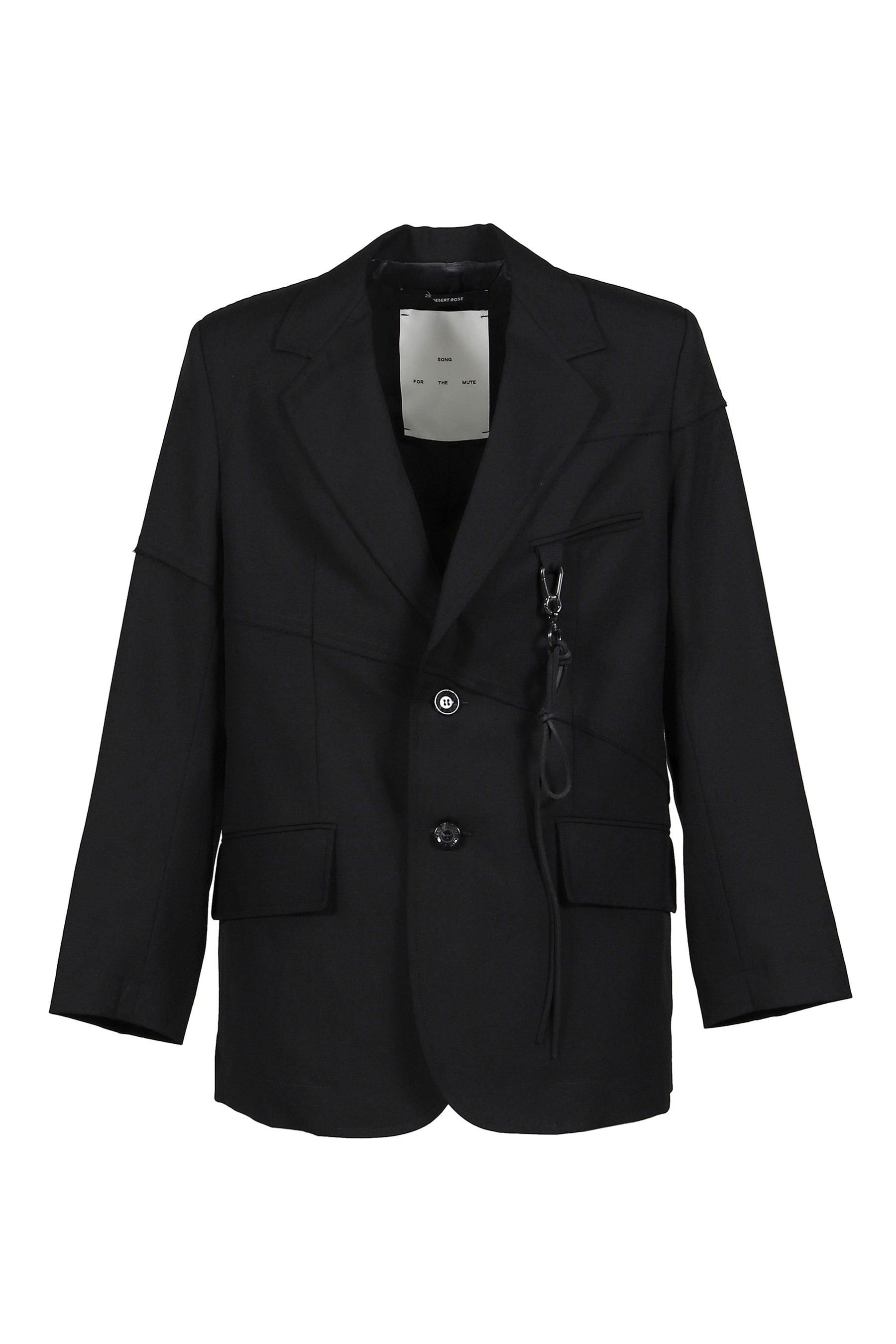 "SLASH" OVERSIZED BLAZER / BLK - 5