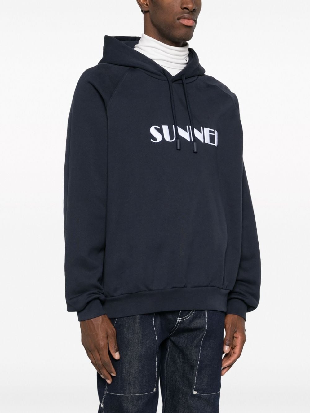 logo-print organic-cotton hoodie - 3