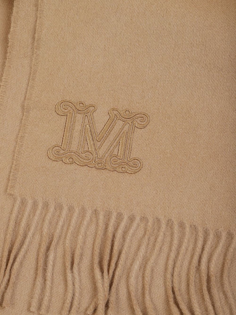 Max Mara embroidered fringed scarf outlook