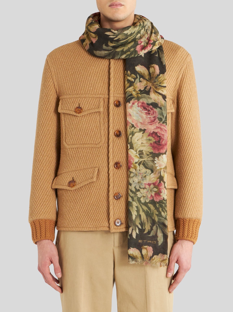FLORAL CASHMERE SCARF - 2