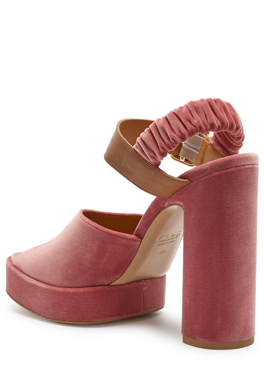 Chloe Aria Suede Platform Sandals - 2