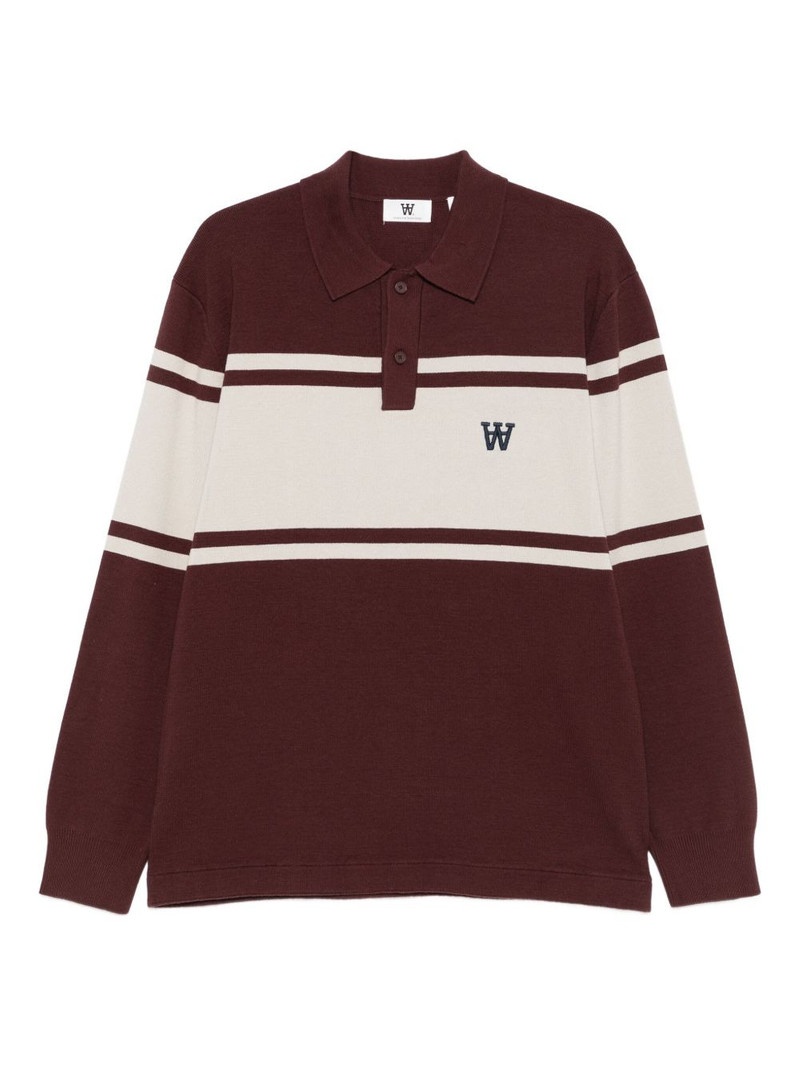 WWCurt striped long-sleeve polo shirt 1