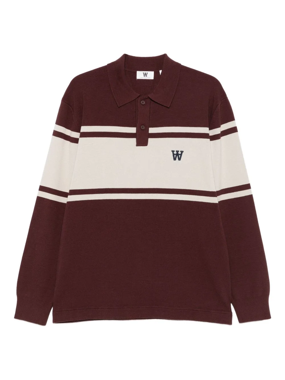 WWCurt striped long-sleeve polo shirt - 1