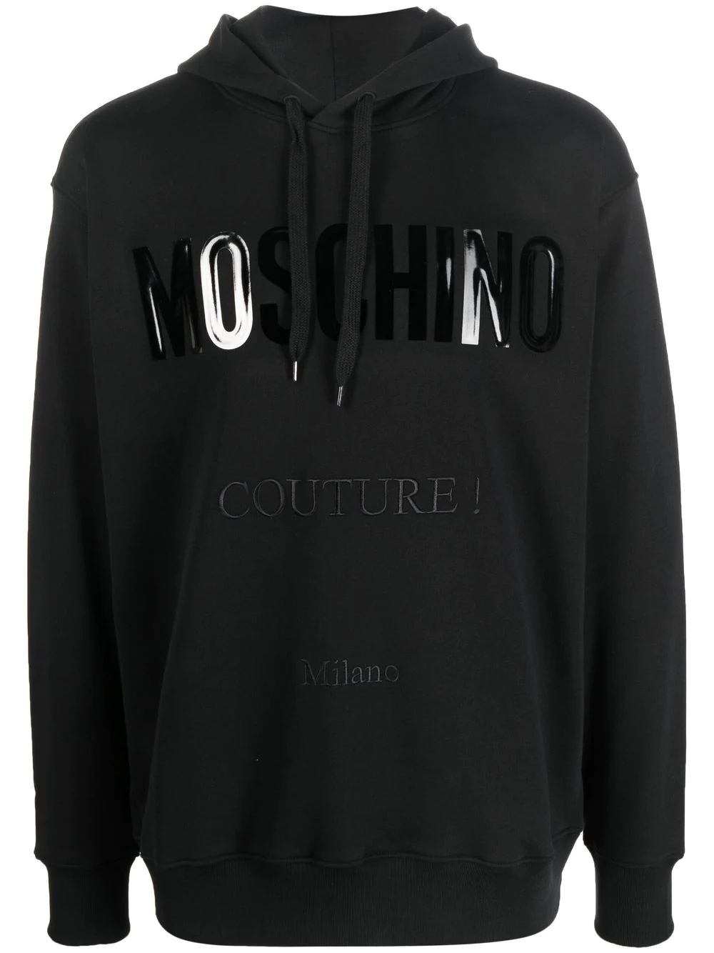 logo-print organic cotton hoodie - 1