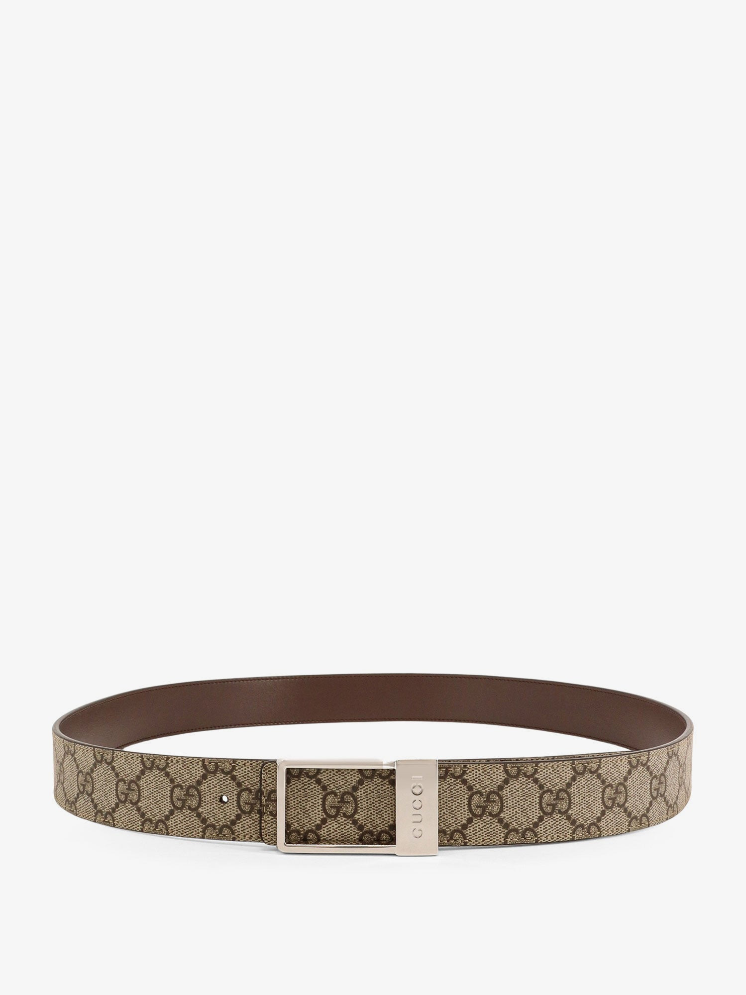 NEW FRAME GG SUPREME FABRIC AND LEATHER BELT - 1