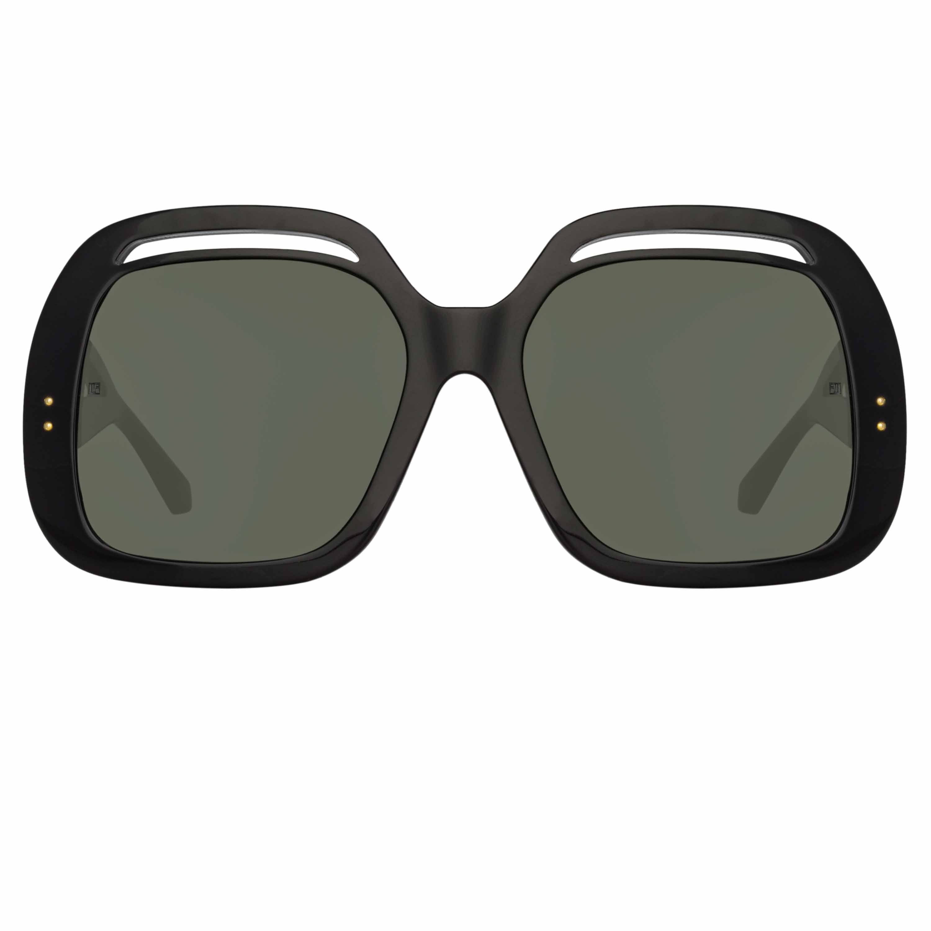 RENATA OVERSIZED SUNGLASSES IN BLACK - 1