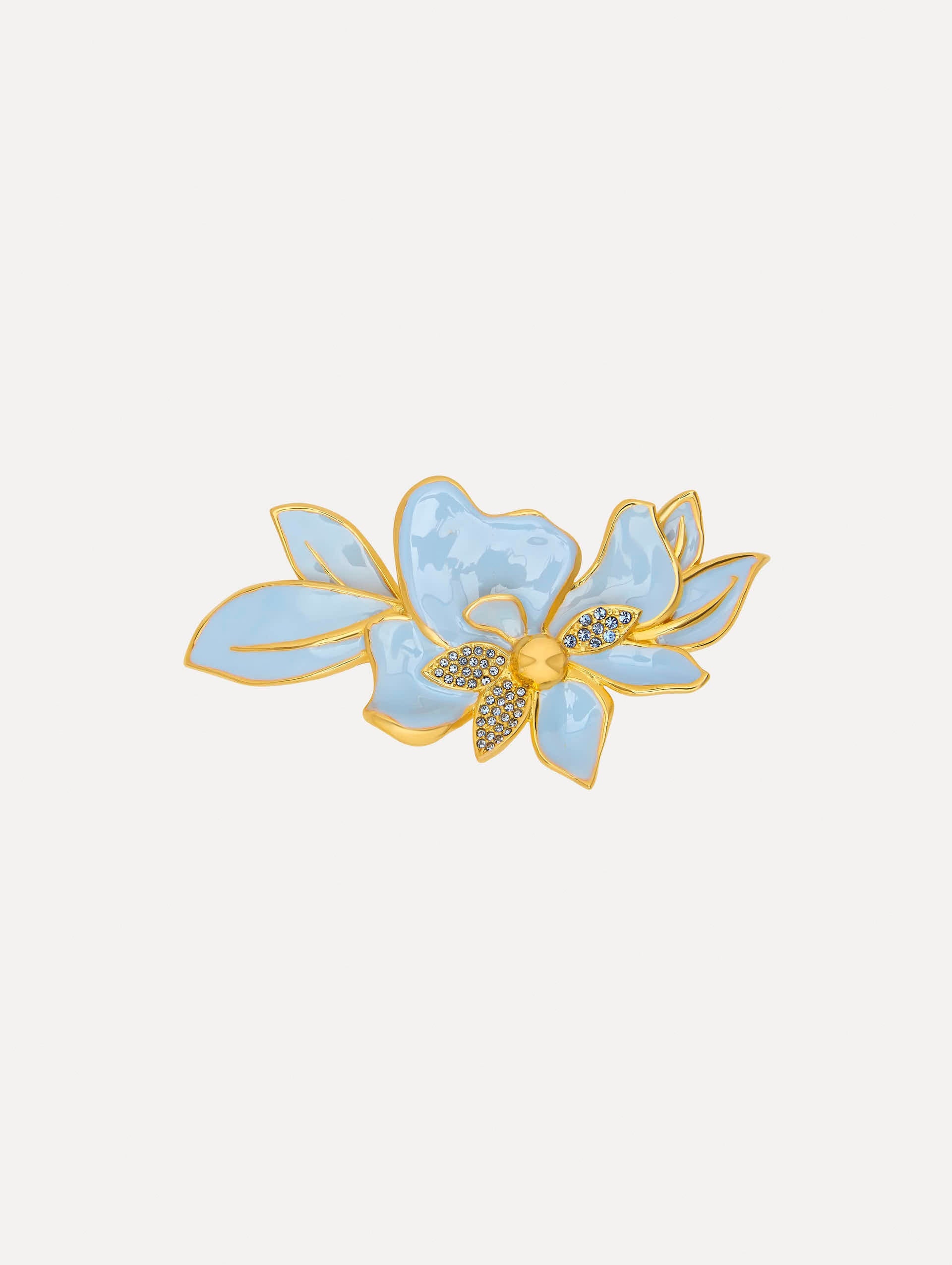 ENAMEL JASMINE BROOCH - 1