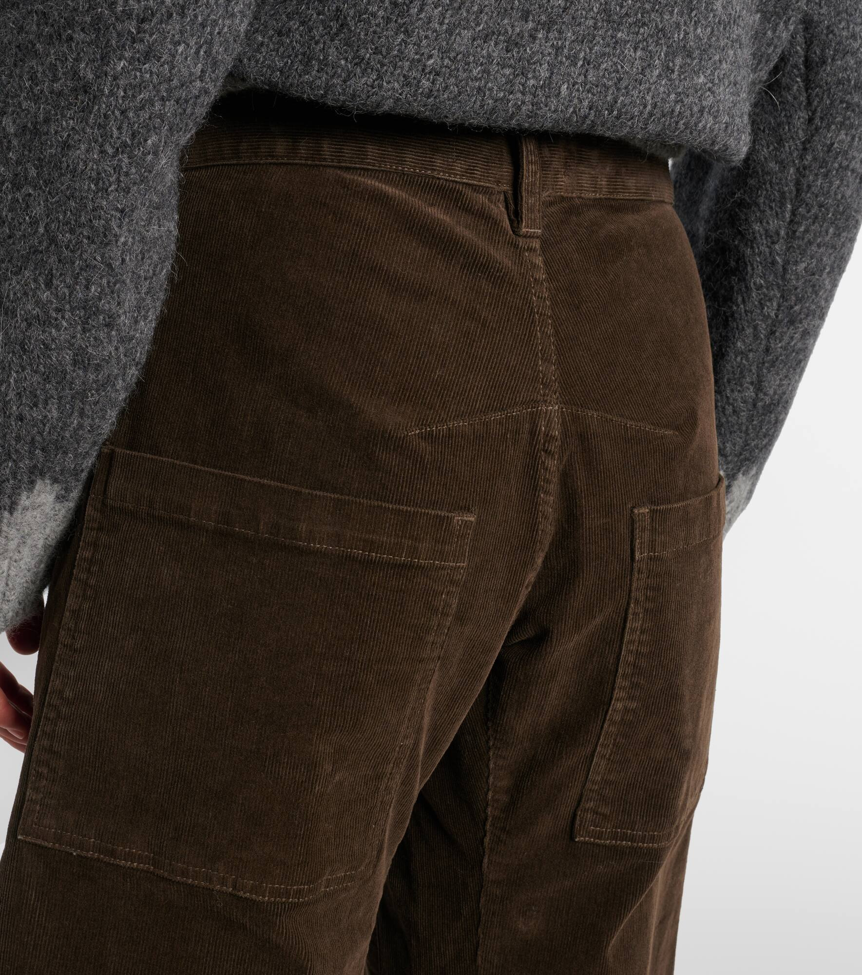 Shon cotton-blend corduroy barrel-leg pants - 6