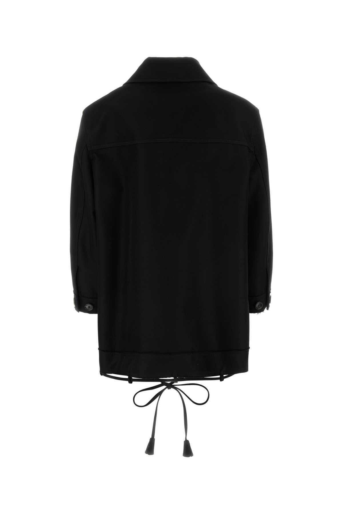 Gucci Women Black Gabardine Jacket - 2
