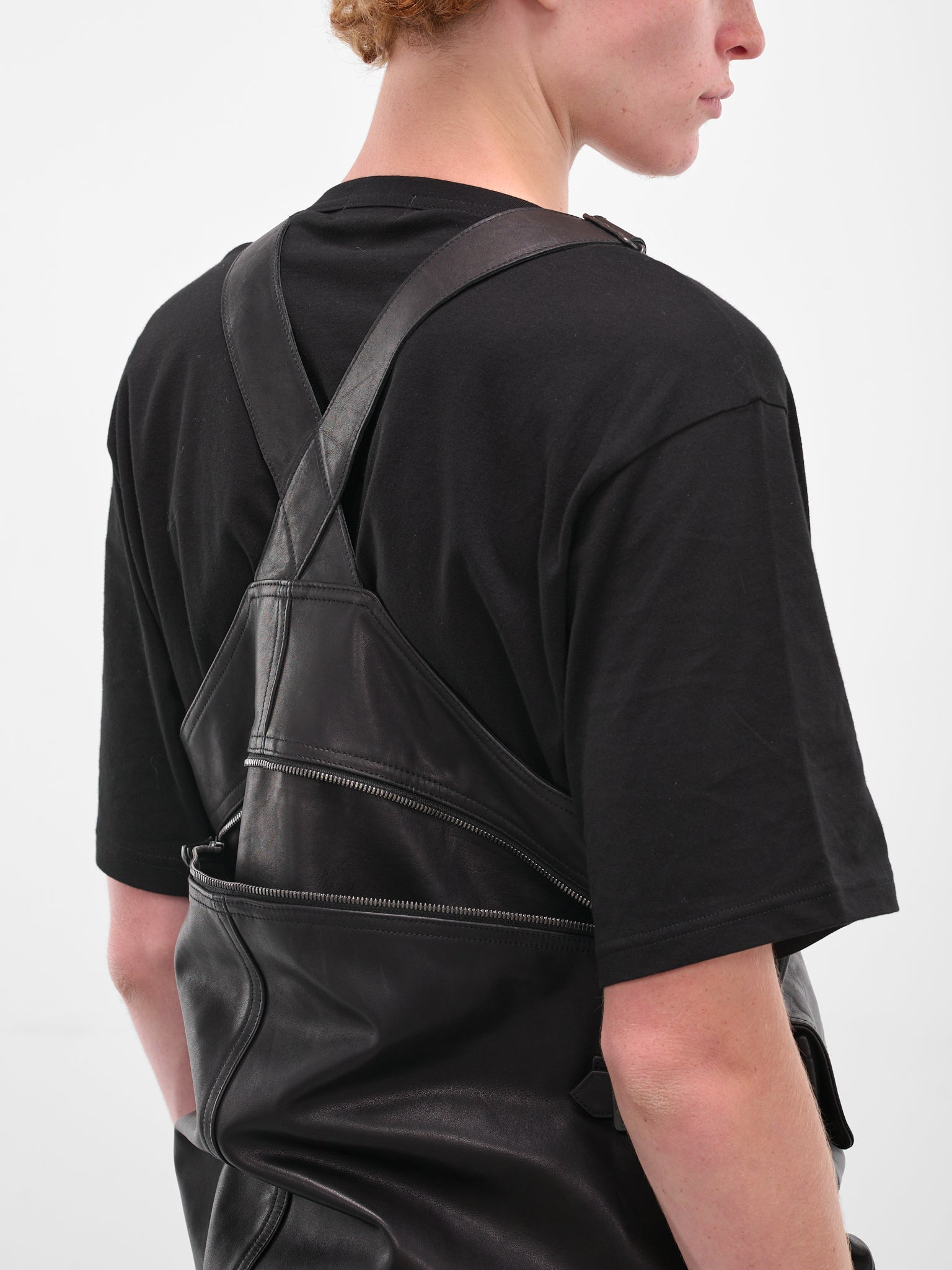 Black Technical Layered Zip Vest - 5