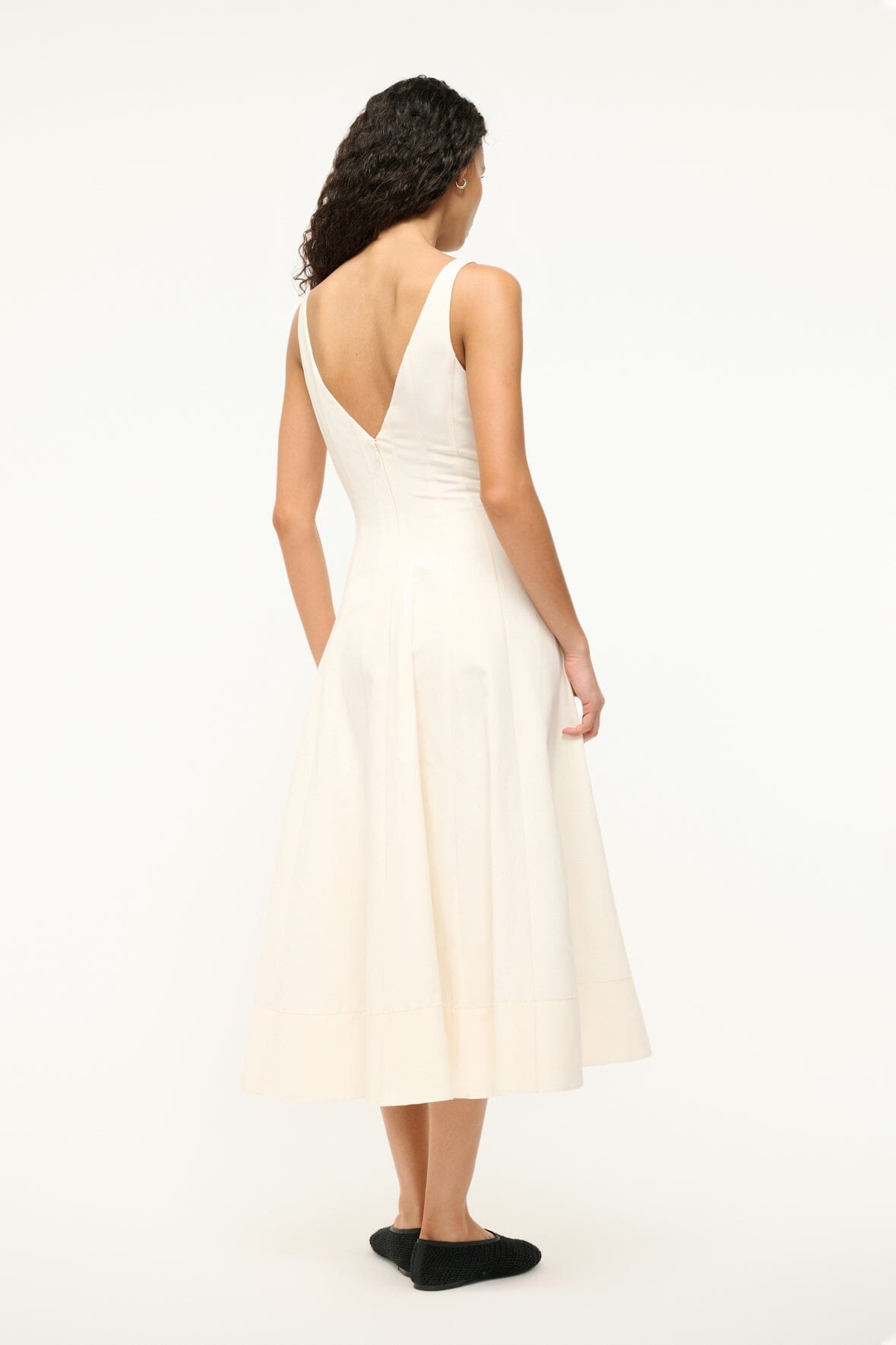 STAUD MARIETA DRESS IVORY - 4