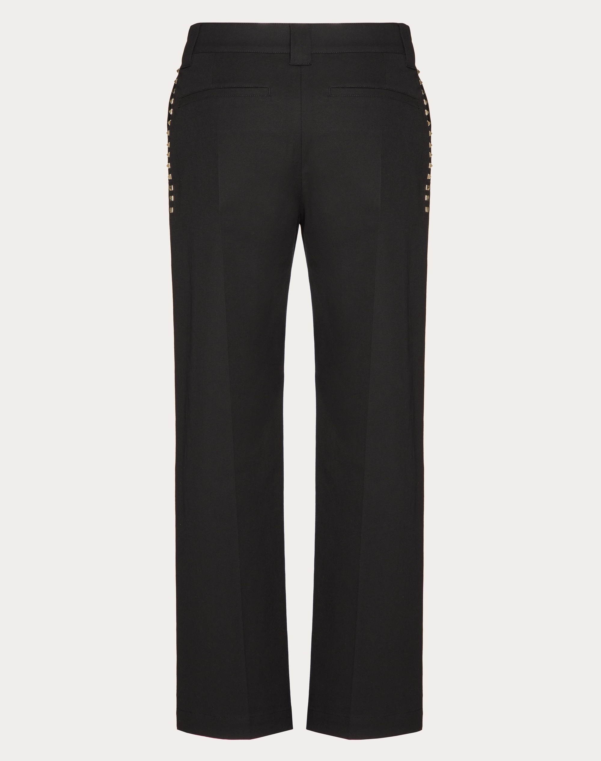 STRETCH COTTON PANTS WITH R.U. DETAILS - 2
