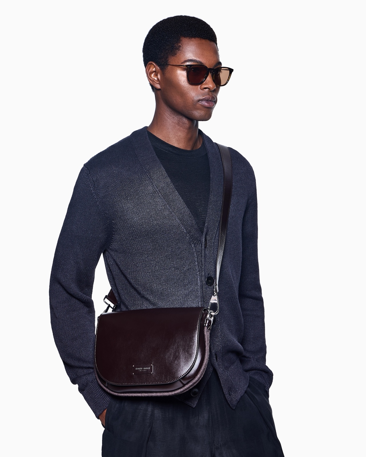 MEDIUM NAPPA-LEATHER AND ROPE STRAP - 6