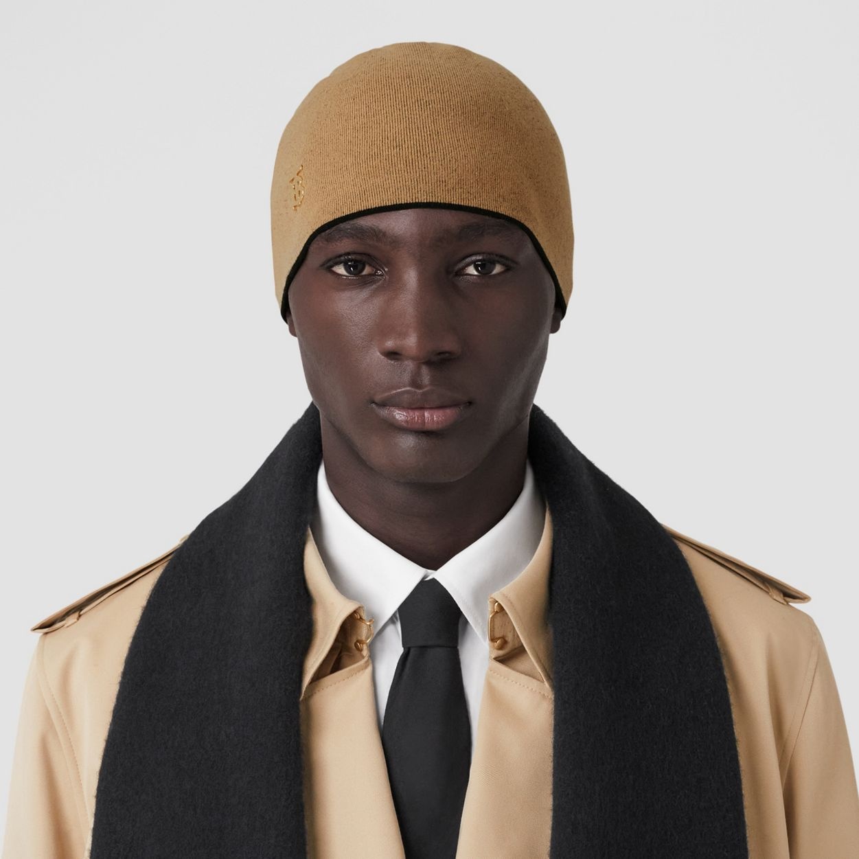 Reversible Monogram Motif Wool Cashmere Beanie - 7