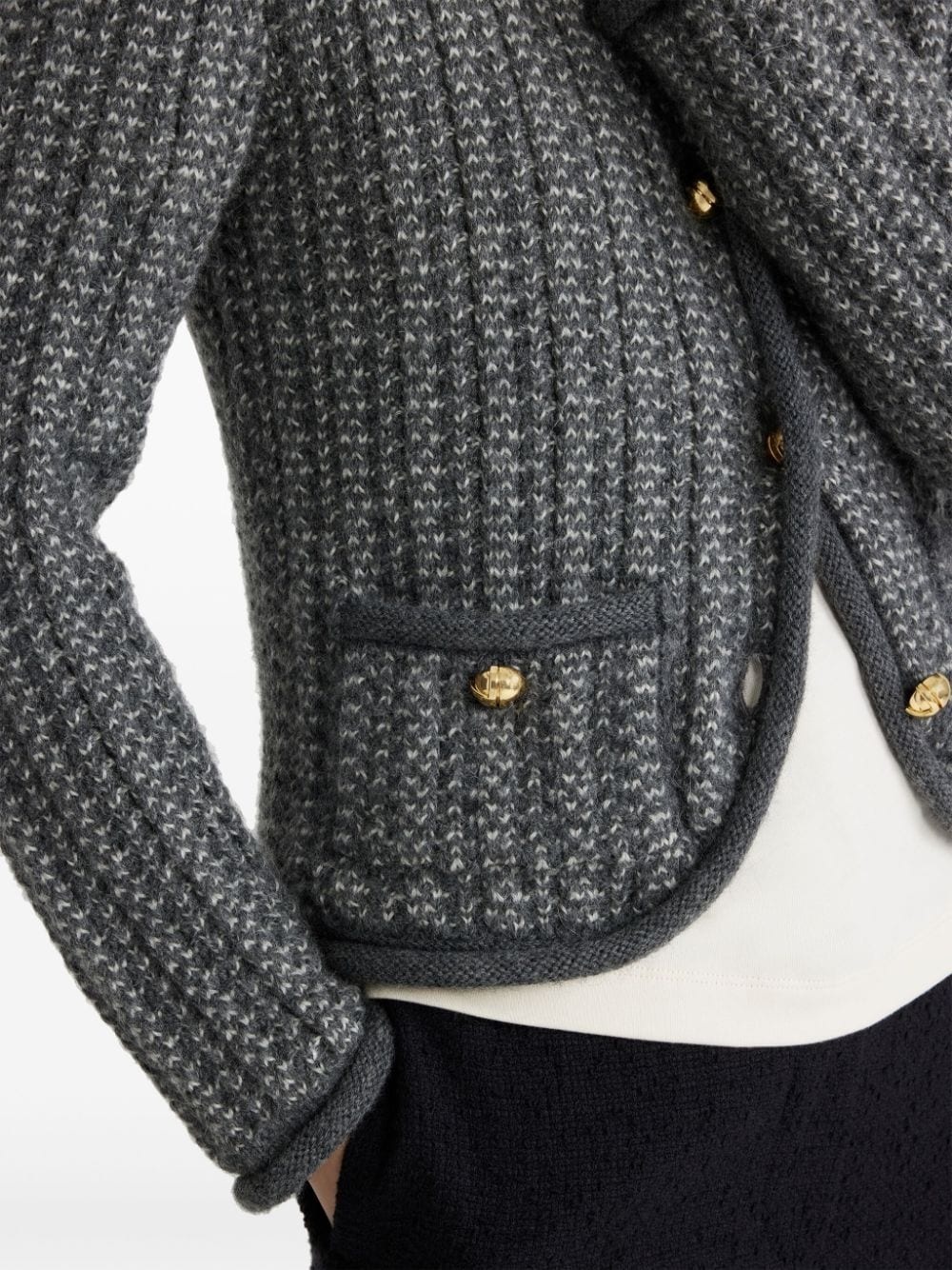 knitted fitted jacket - 5