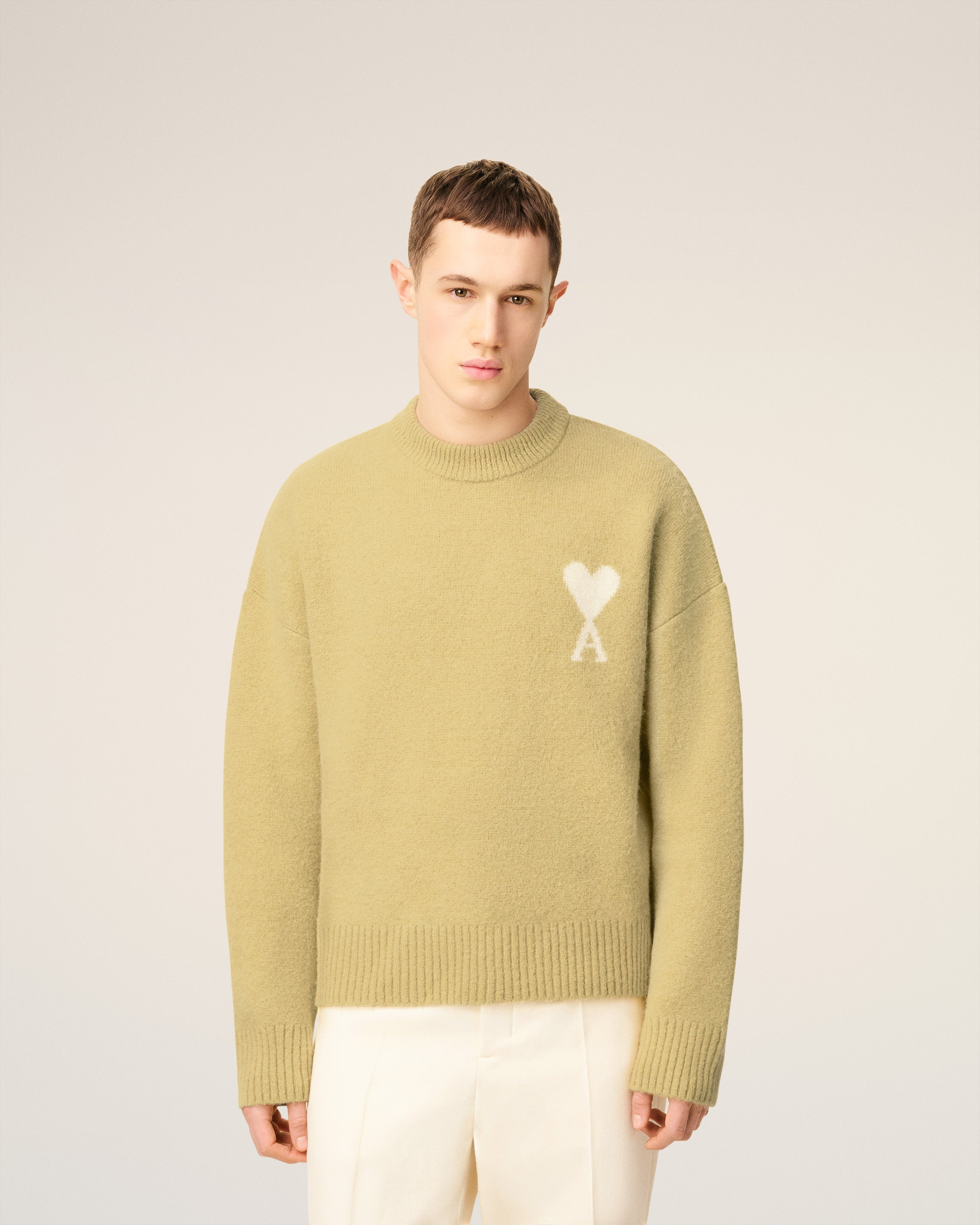 YELLOW  ALPACA AMI DE COEUR CREWNECK SWEATER - 3
