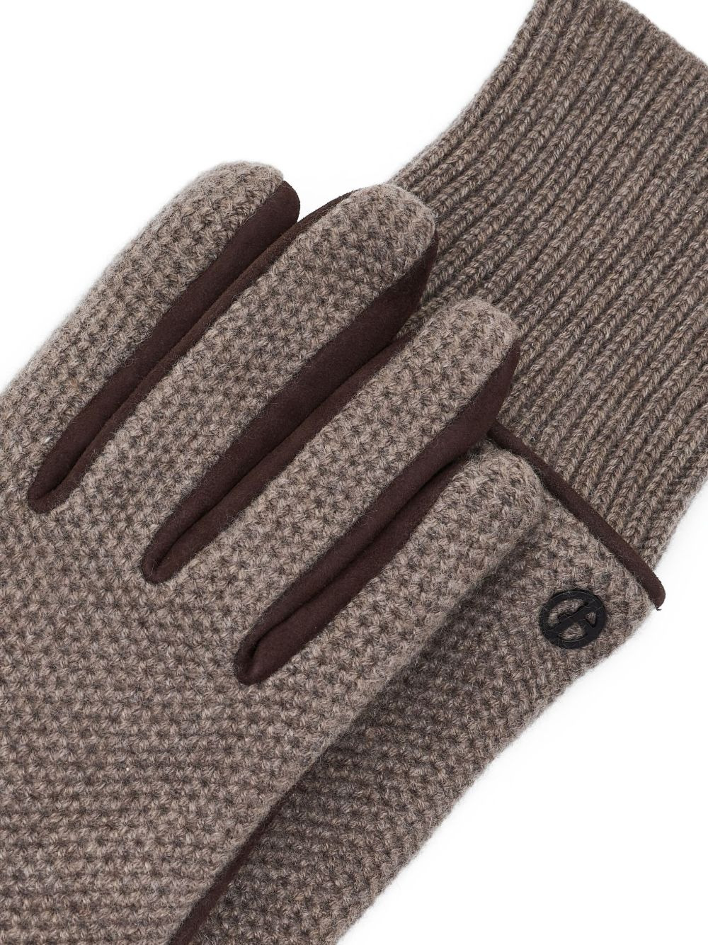 textured cashmere gloves - 2
