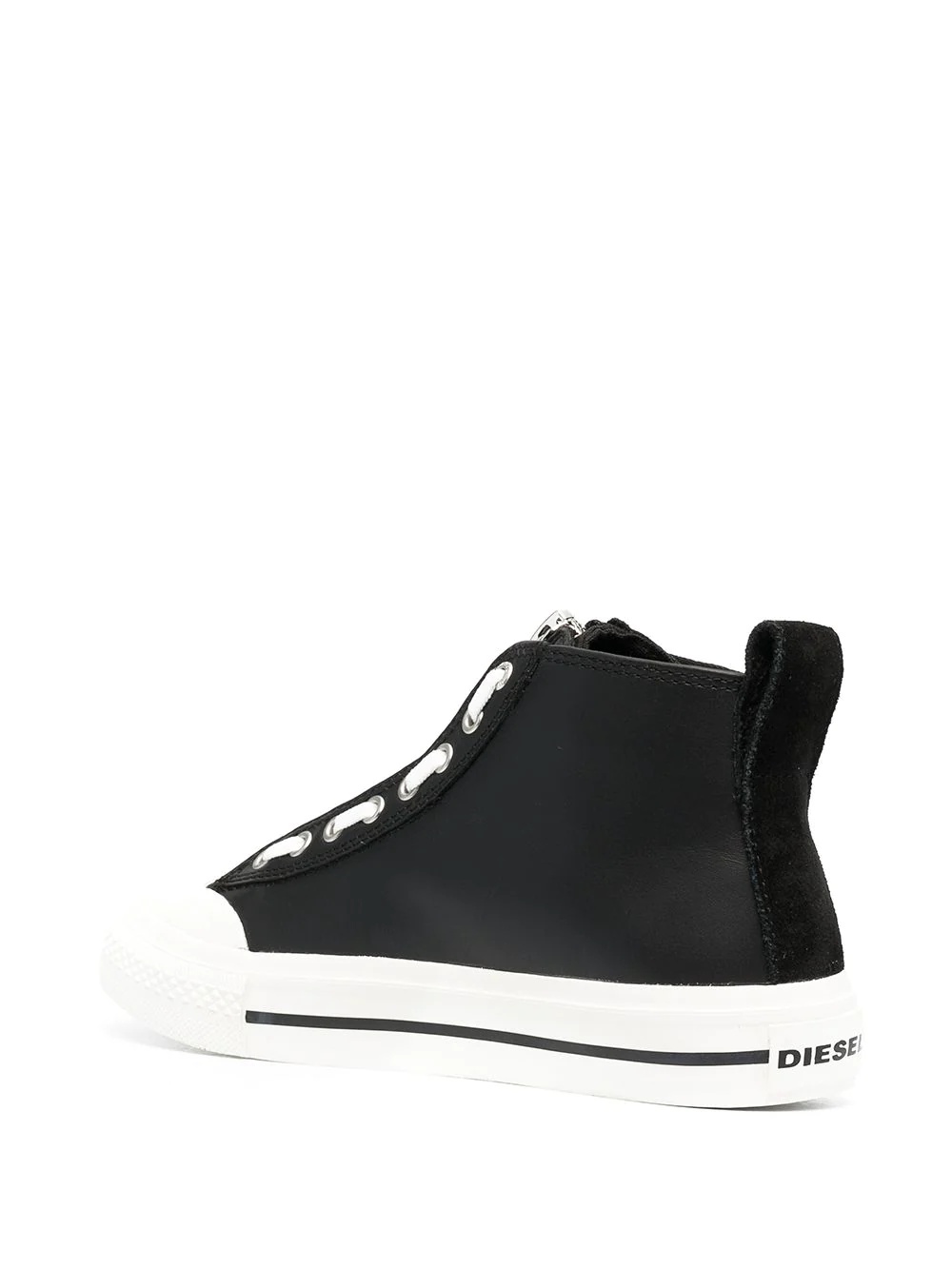 lace detail high-top sneakers - 3