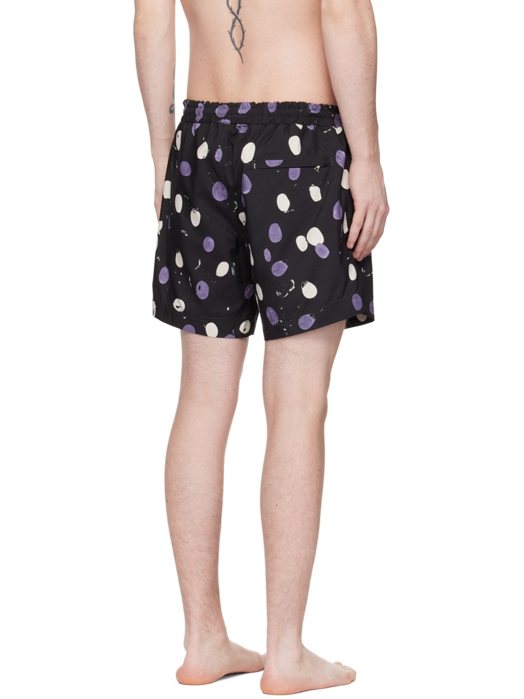 Black Polka Dot Swim Short - 3