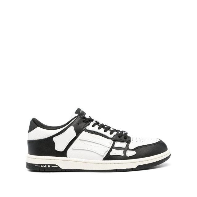 Skel black and white low top sneakers - 1