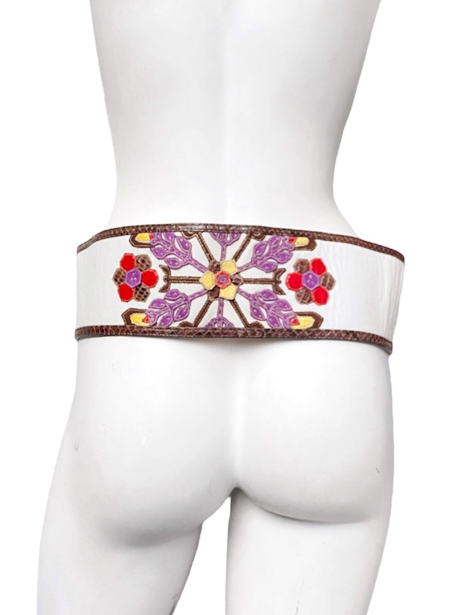 Gucci Spring 2007 Python Leather Triple Wide Belt - 6