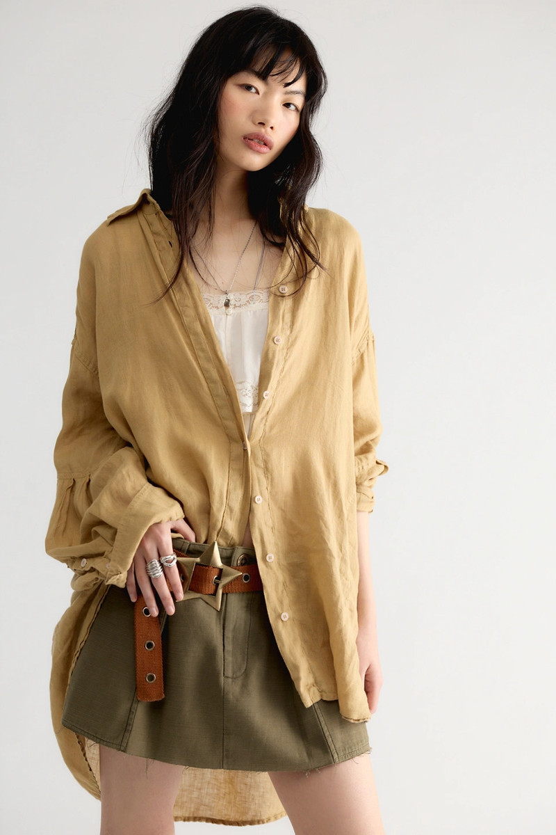 Selene Button Down Linen Shirt 1