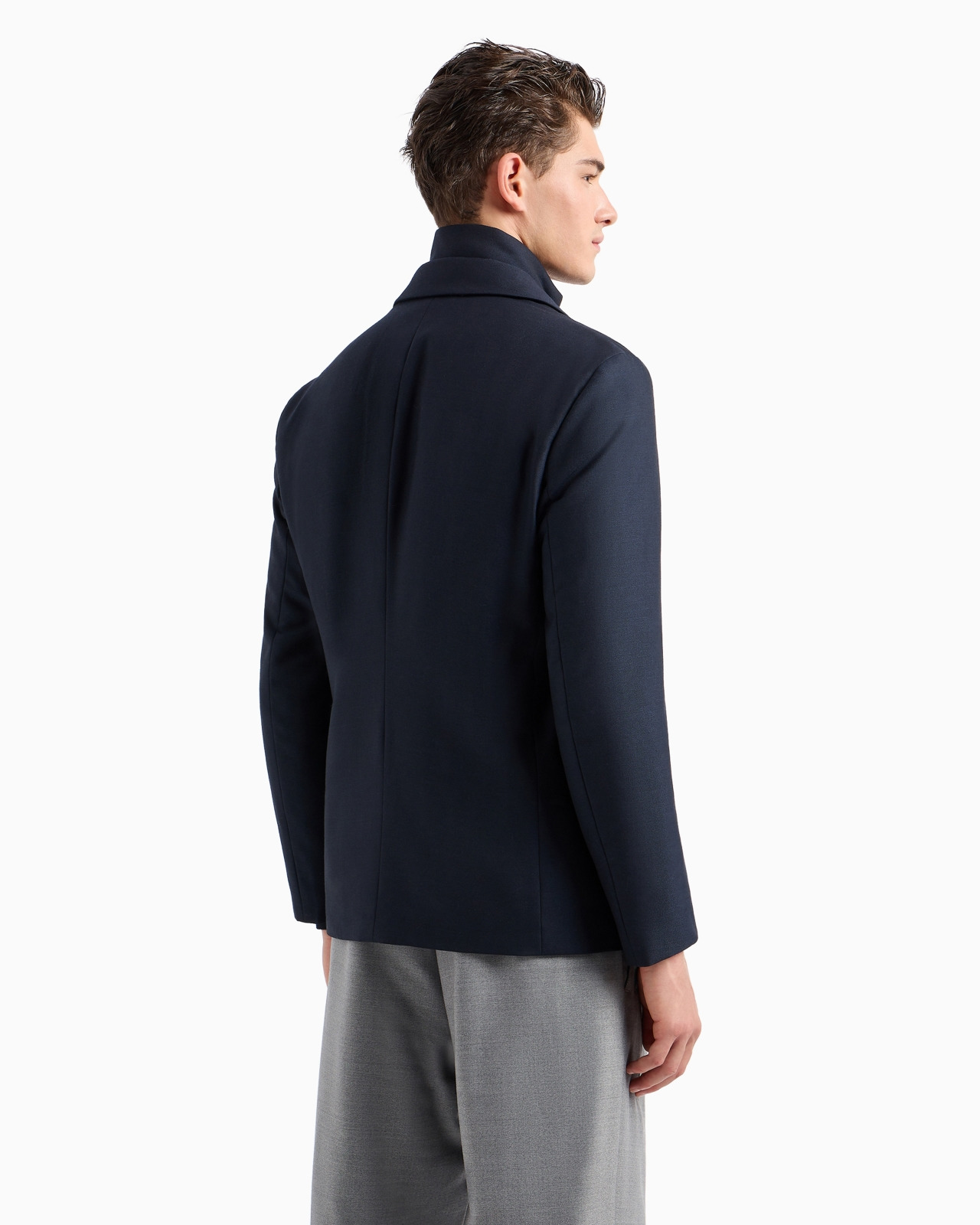 Travel Essentials virgin wool-blend full-zip blazer with detachable inner panel - 3