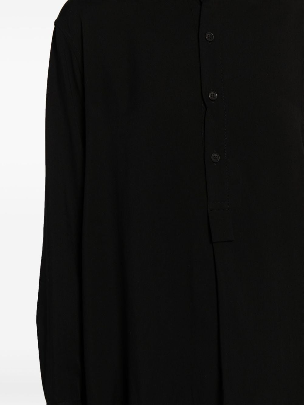 button-up band-collar shirt - 5