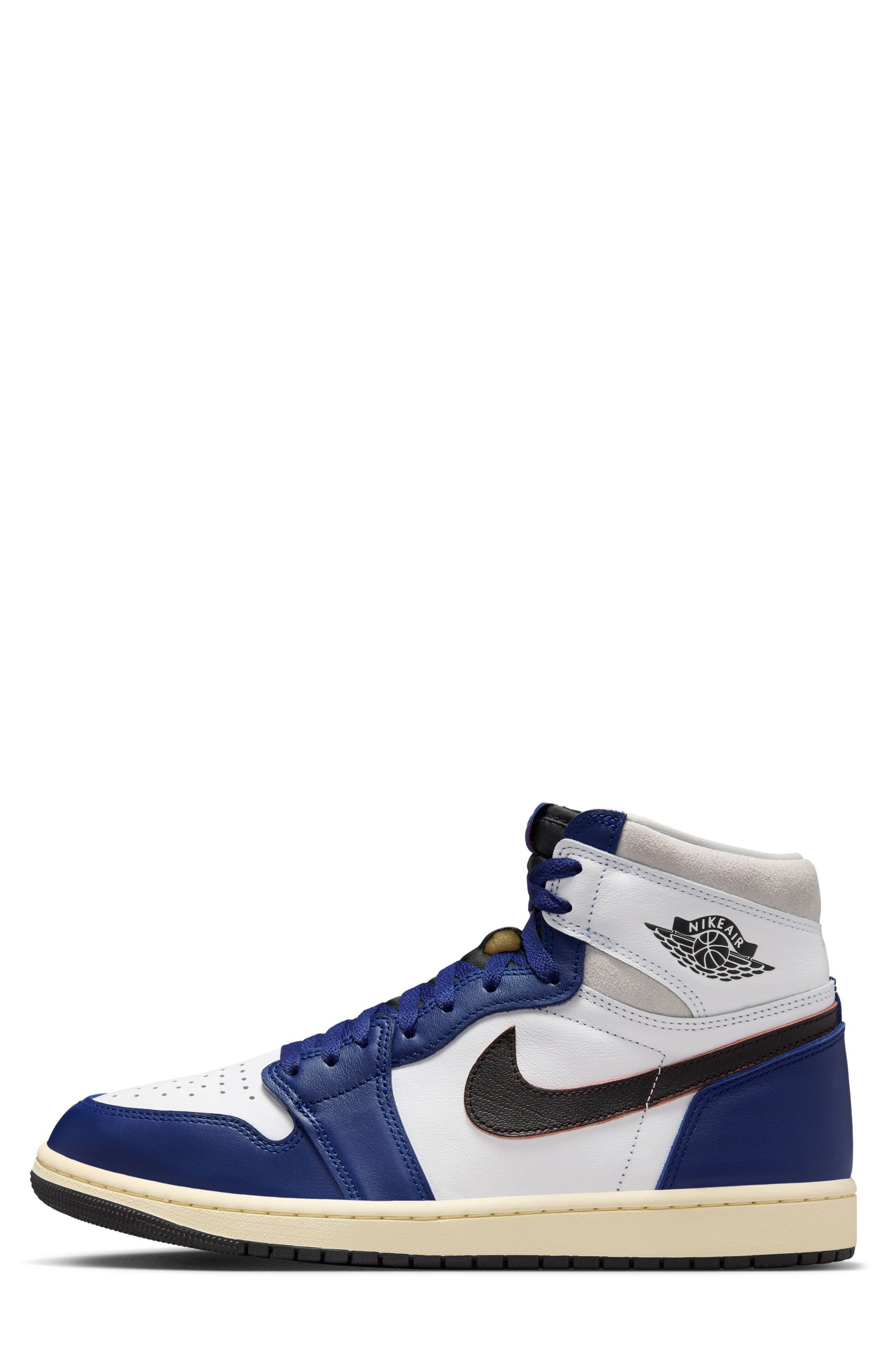 Air Jordan 1 Retro High Top Basketball Sneaker in 100 White/black at Nordstrom - 3