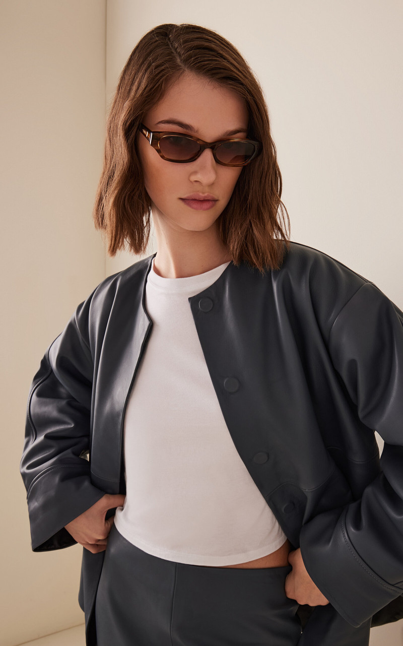 DMY STUDIOS Exclusive Suki Square-Frame Acetate Sunglasses brown outlook