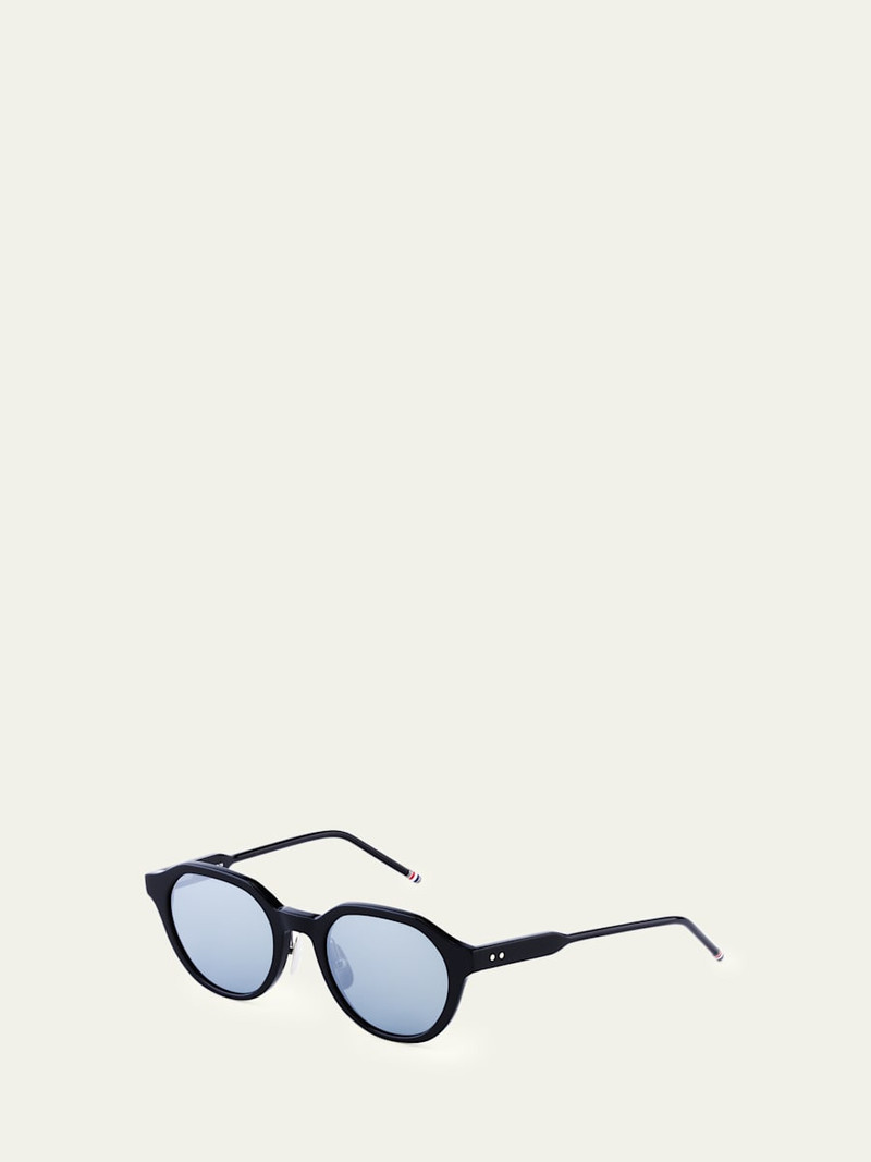 Thom Browne Men's Acetate and Titanium Oval Sunglasses outlook