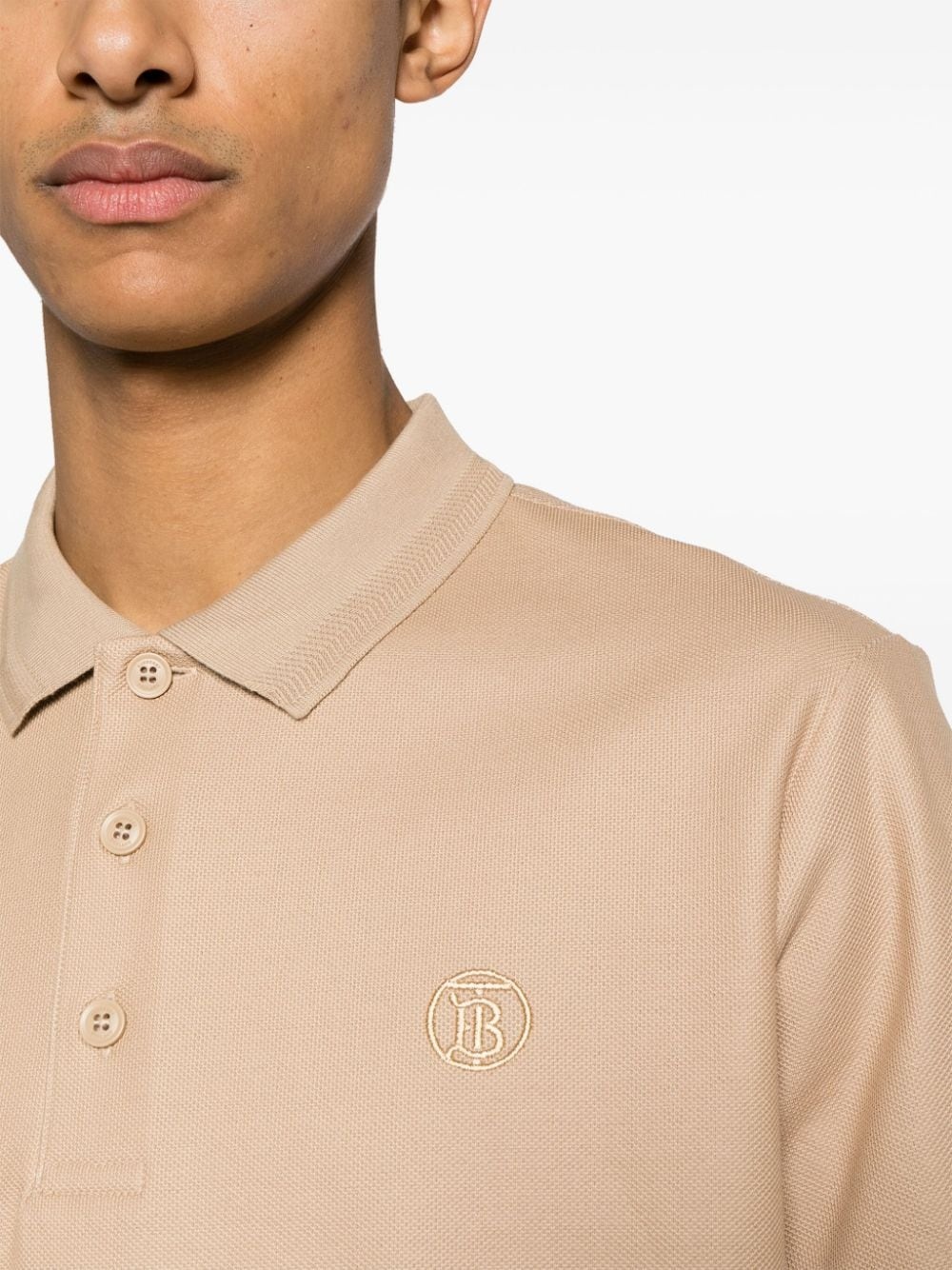 embroidered-logo cotton polo shirt - 5