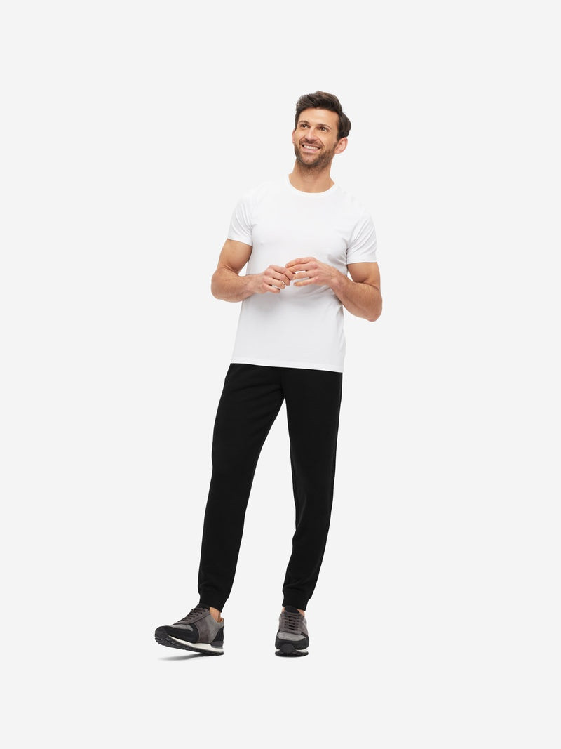 Derek Rose Men's Sweatpants Quinn Cotton Modal Black outlook