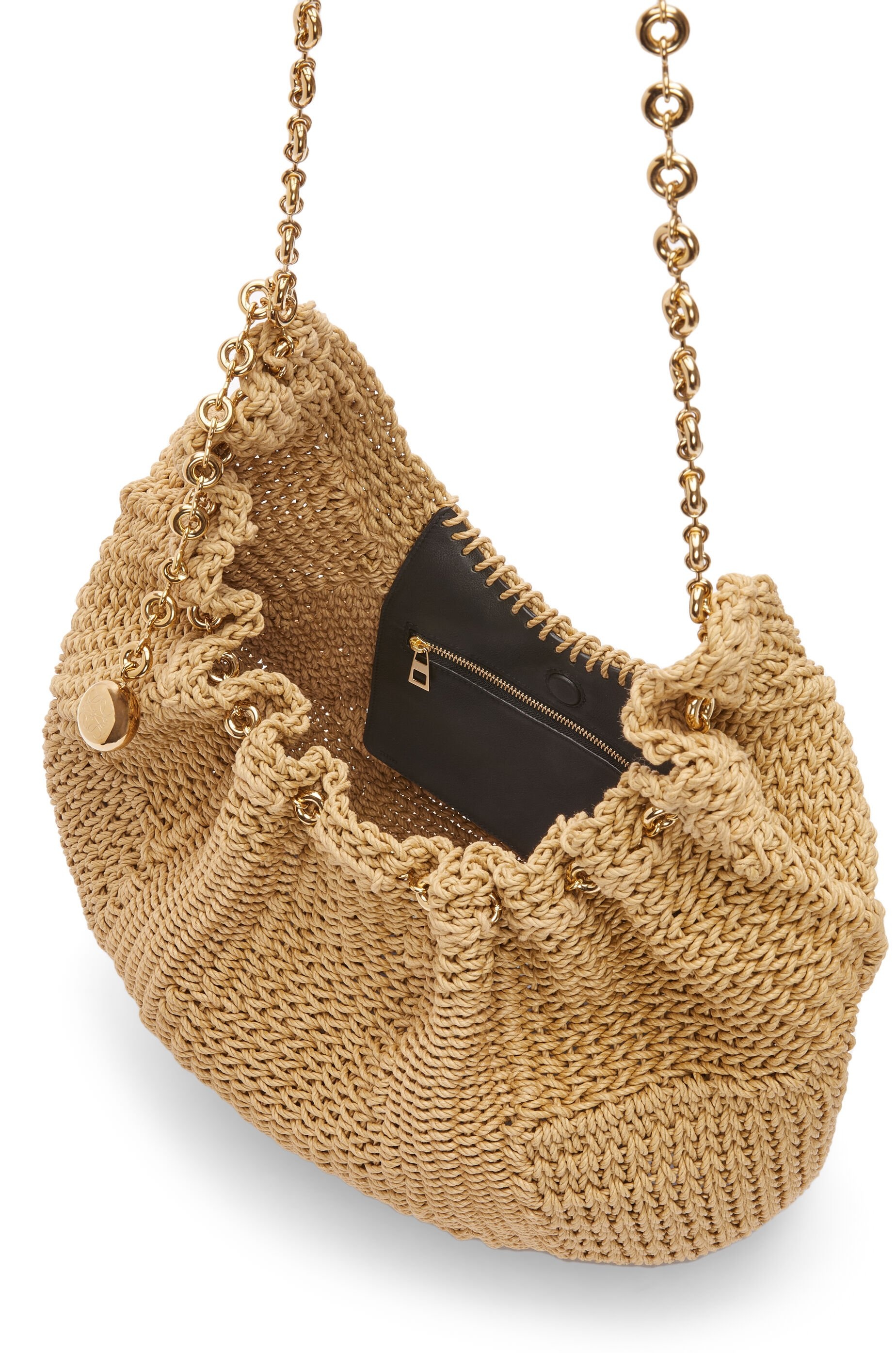 Medium Squeeze bag in cord and calfskin - 6