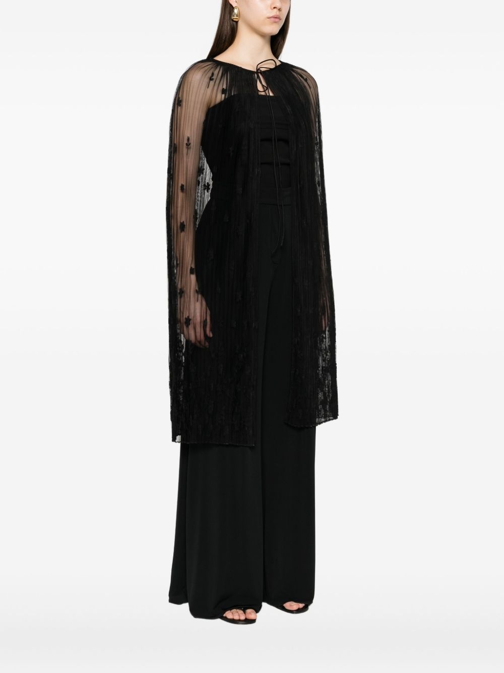 floral tulle cape - 3