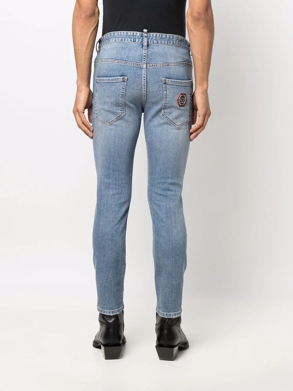 slim-cut denim jeans - 6