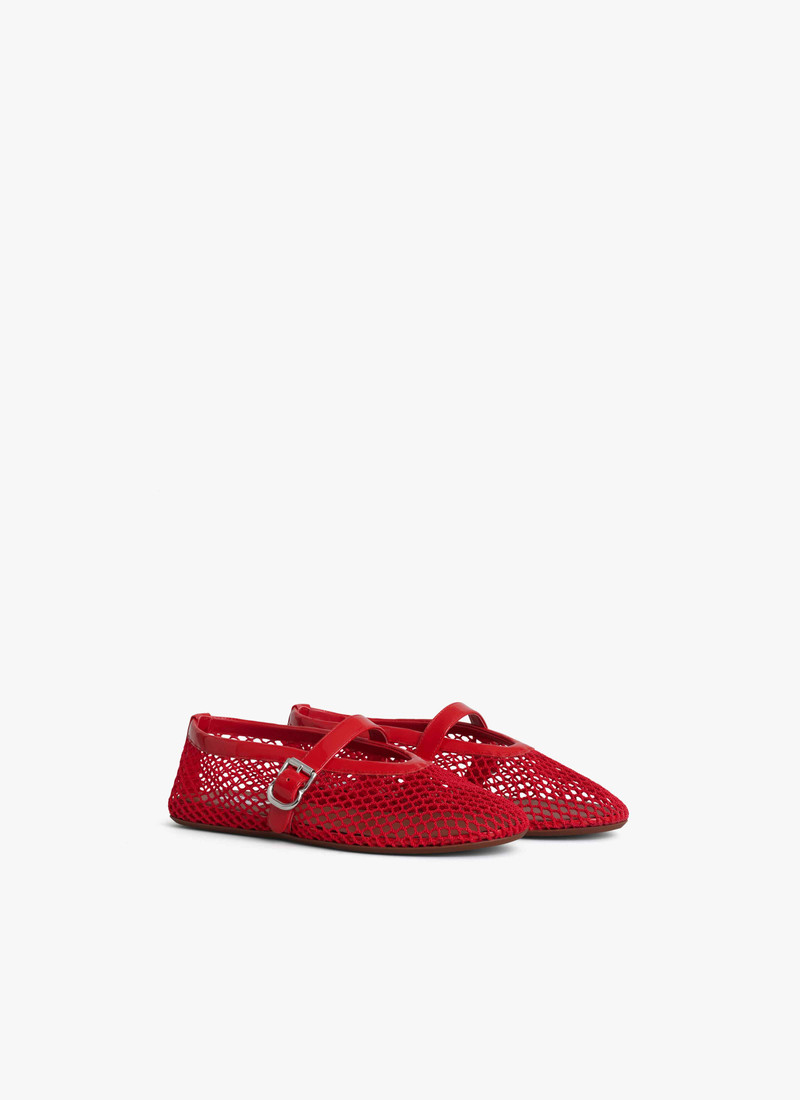 Alaïa BALLET FLATS IN FISHNET outlook