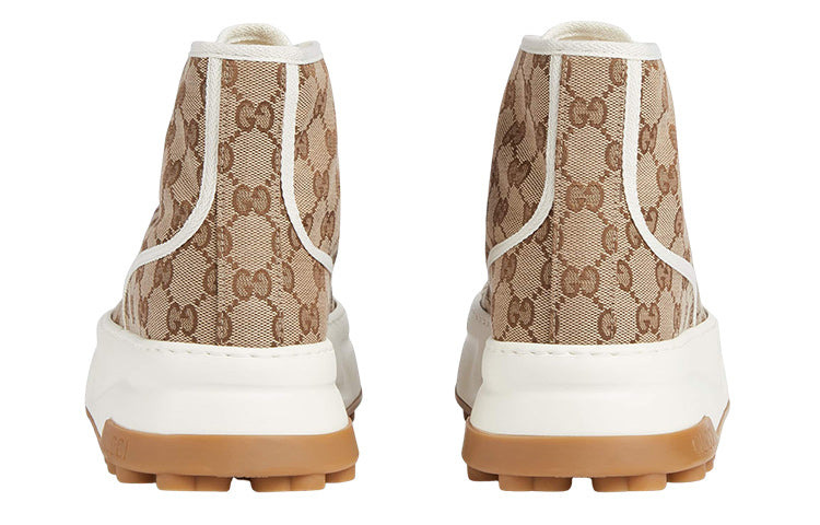Gucci Tennis 1977 High-Top Sneakers 'Tan White' 745999-20Q20-9745 - 4