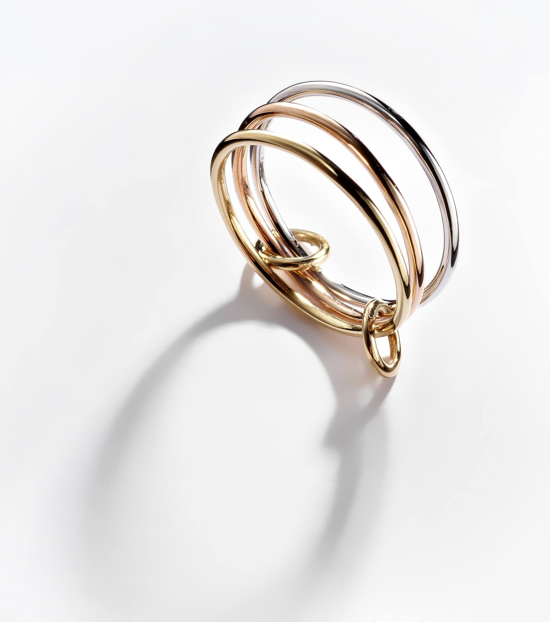 Cyllene MX 18kt gold linked rings - 5