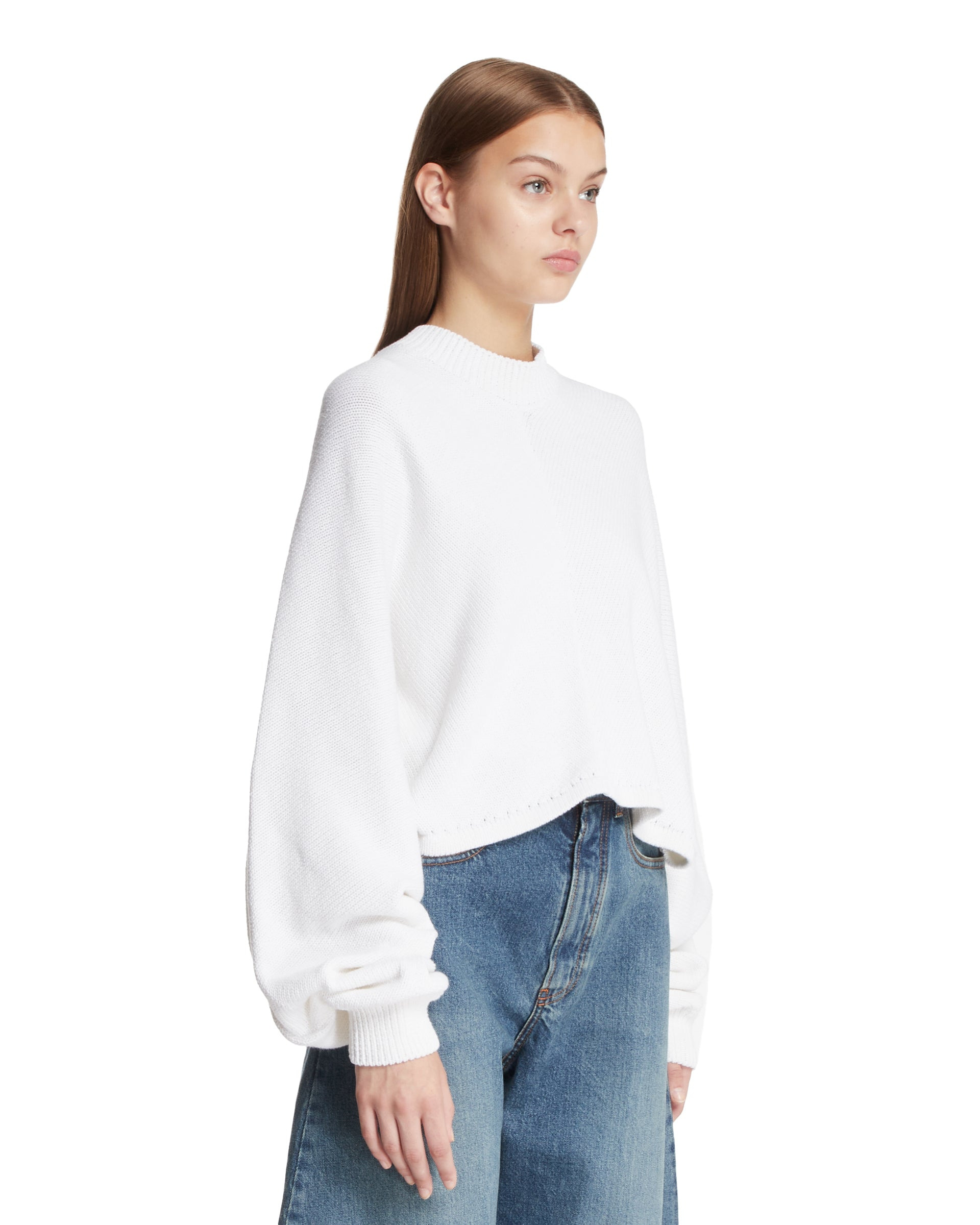 White Backless Sweater - 4