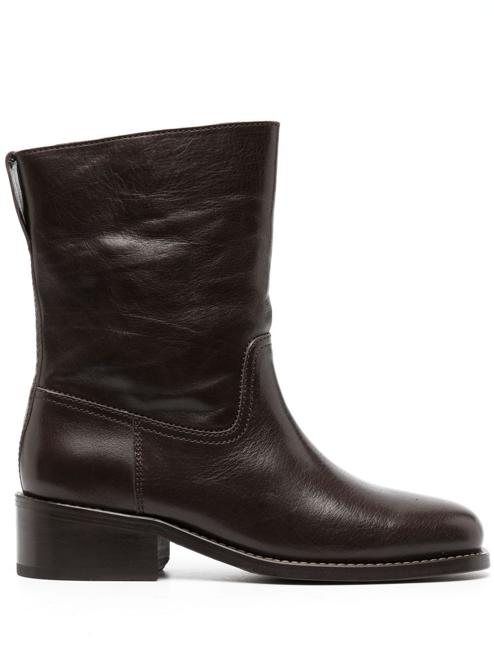 ankle-length leather boots - 1